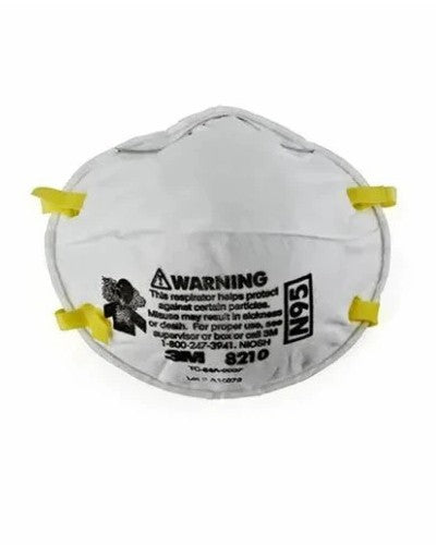 White Particulate Respirator yellow straps 