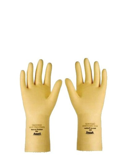 ANSELL 394 Chemical Resistant Rubber Gloves, 20 MIL-12" Long Yellow