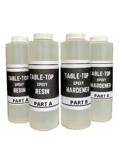 four plastic cylinder bottles epoxy resin 