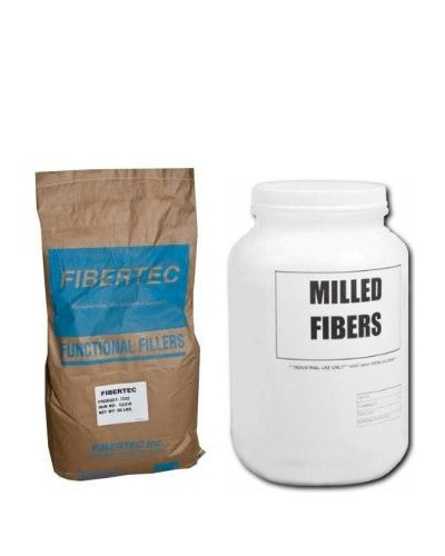 Milled Fiberglass powder a large carboard 50 lbs Bag and a plastic gallon jug